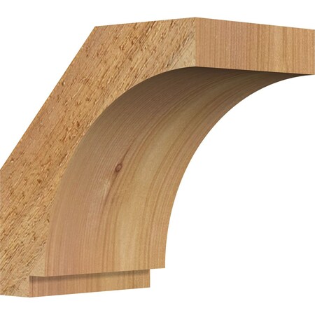 Ekena Millwork 4"W x 6"D x 6"H Imperial Rough Sawn Knee Brace, Western Red Cedar BRC04X06X06IMP00RWR